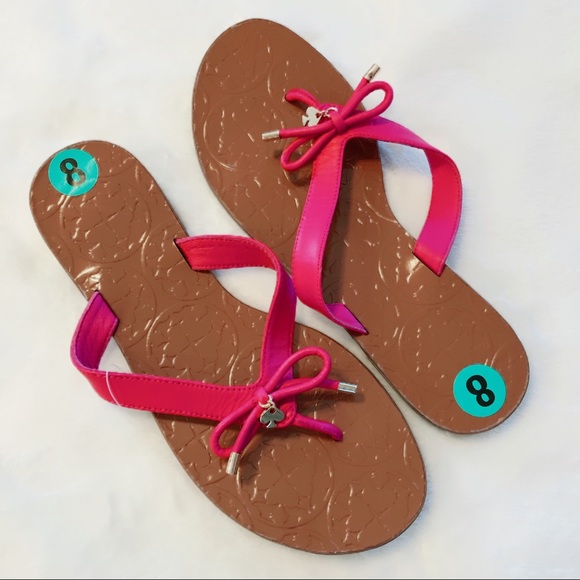 Kate Spade Charles Flat Sandals in Deep Pink - Picture 4 of 4